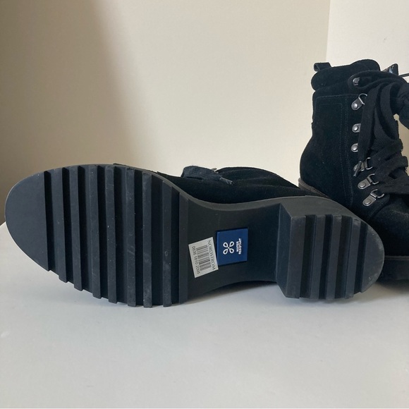 Caslon Jadey Lea Black Leather Lace Up Boots size 9.5 - Picture 2 of 10